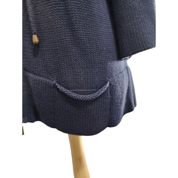 Lane Bryant Womens Navy Knit Zip Up Wide Sleeve Top Size 22/24 - Picture 3 of 7